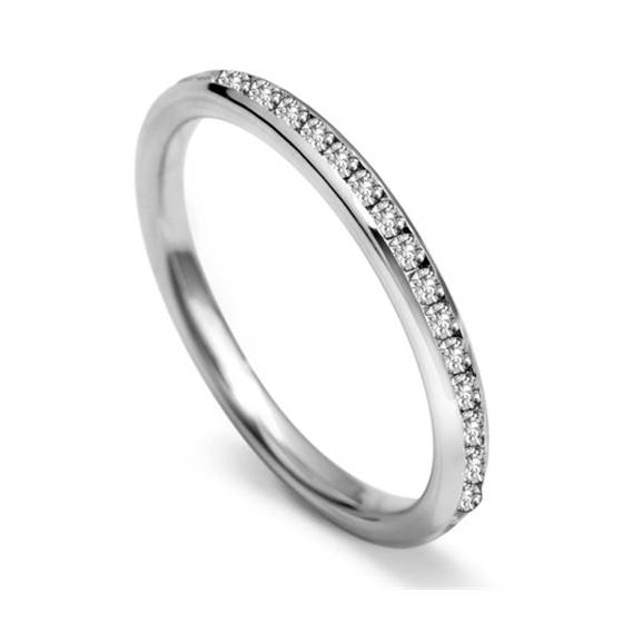 2,5 mm Vollbesetzter runder Diamant-Ehering