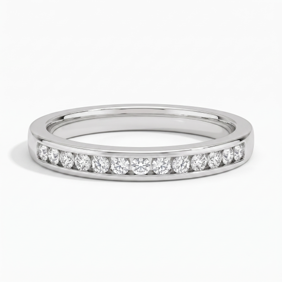 2,5 mm runder Diamant 40% Ehering