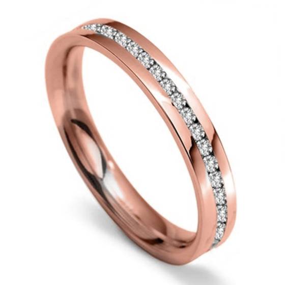 3,5 mm runder Diamant 40% Ehering