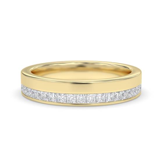 4 mm Prinzessdiamant, 40 % versetzter Ehering