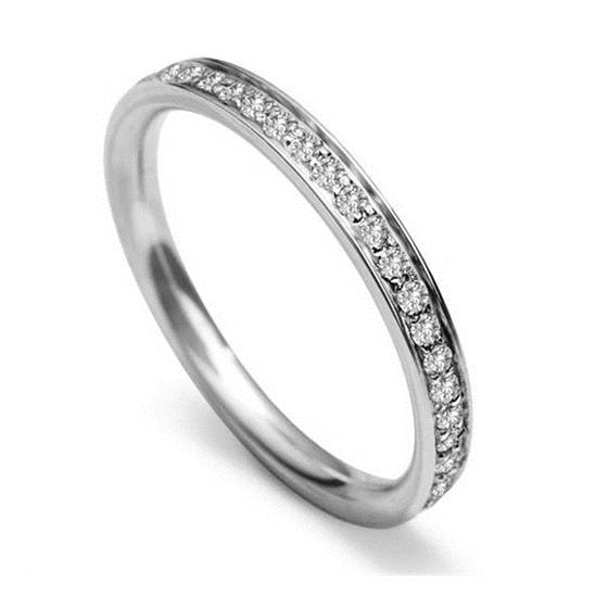 2,5 mm runder Diamant 60% Ehering