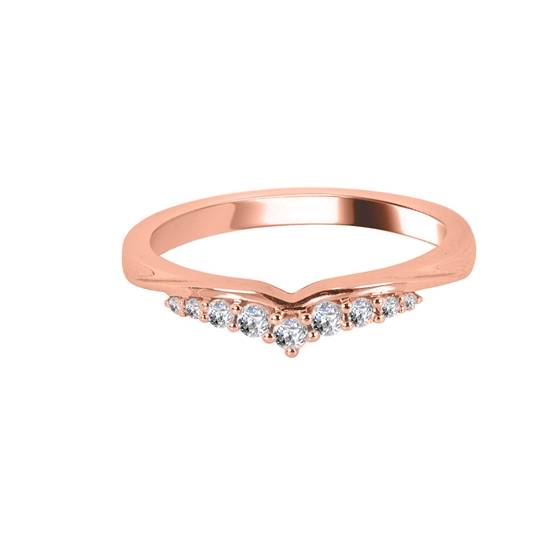 0,15 ct VS/F-G Rundschliff-Diamant-Ehering