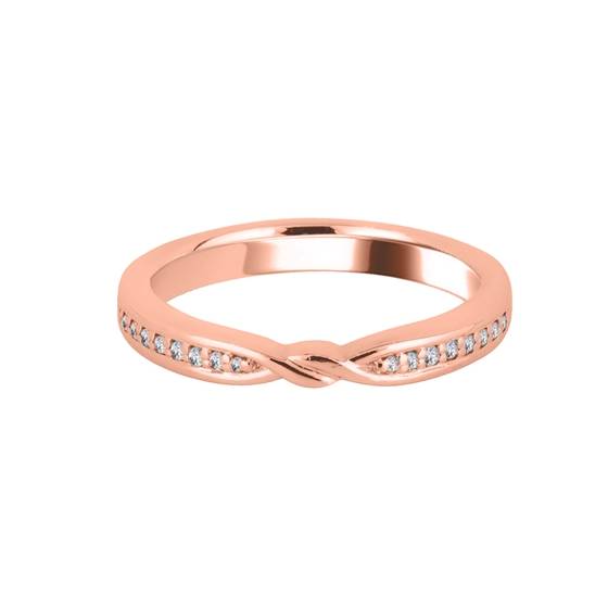 Ehering mit rundem Diamanten (0,10 ct)