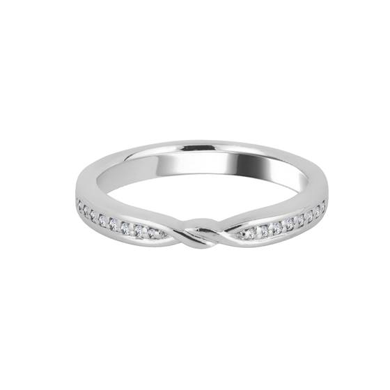 Ehering mit rundem Diamanten (0,10 ct)