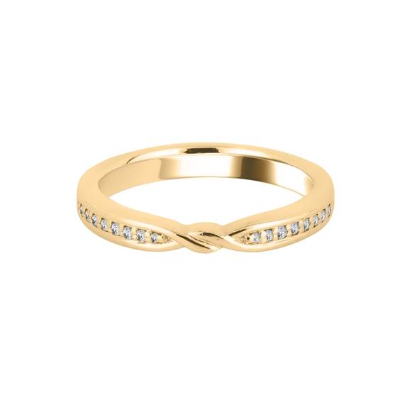 Ehering mit rundem Diamanten (0,10 ct)