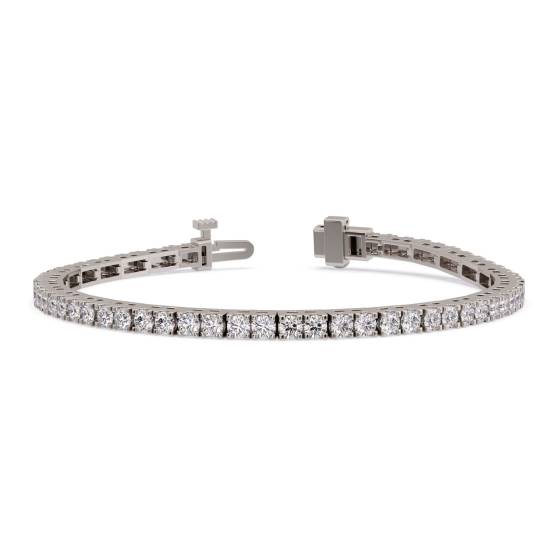 Tennisarmband mit einreihigem, rundem Diamanten