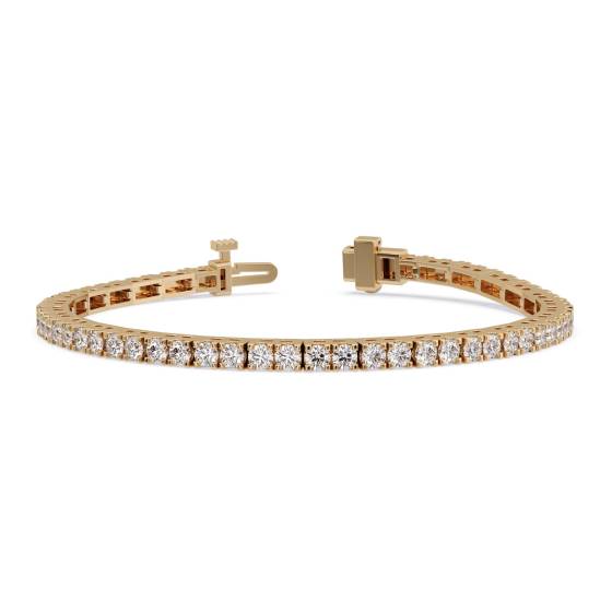 Tennisarmband mit einreihigem, rundem Diamanten