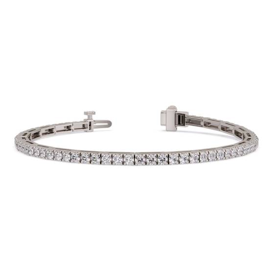 Traditionelles einreihiges Tennisarmband mit runden Diamanten