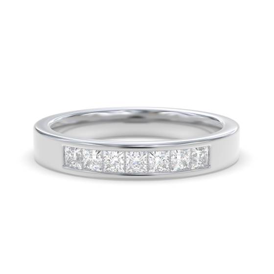 Halb-Ewigkeitsring mit 0,25 ct 7-Stein-Prinzessdiamanten