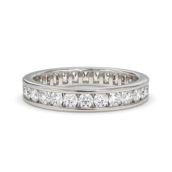 Kanalgefasster runder Eternity-Diamantring