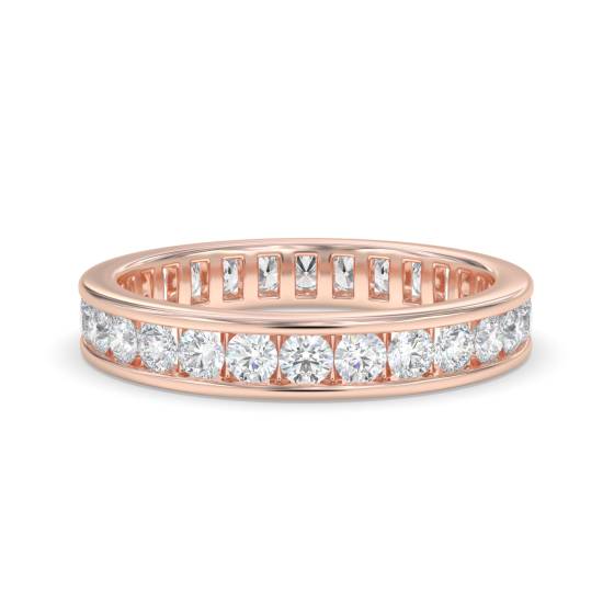 Kanalgefasster runder Eternity-Diamantring