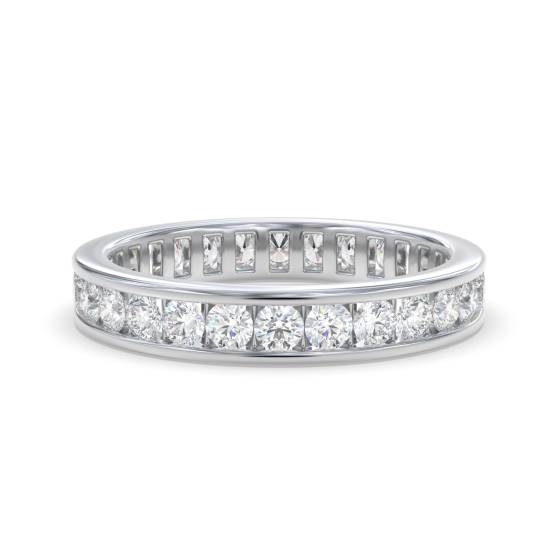Kanalgefasster runder Eternity-Diamantring