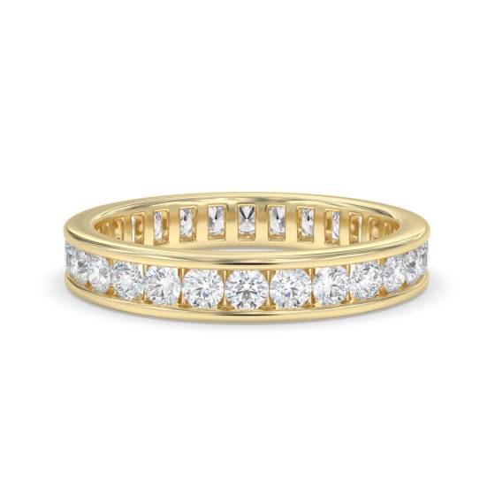 Kanalgefasster runder Eternity-Diamantring