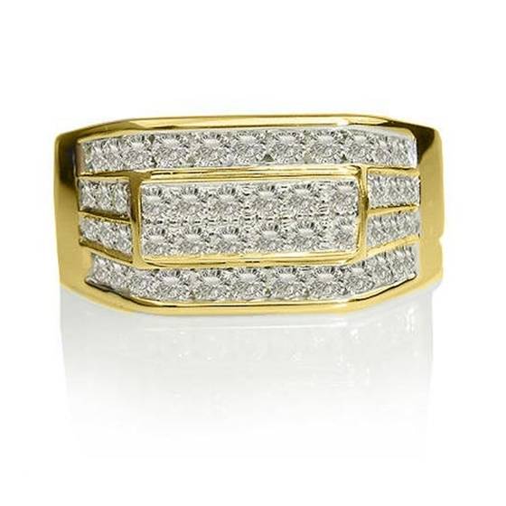 1,00 ct VS/E-F Runder Naturdiamant Herrenring