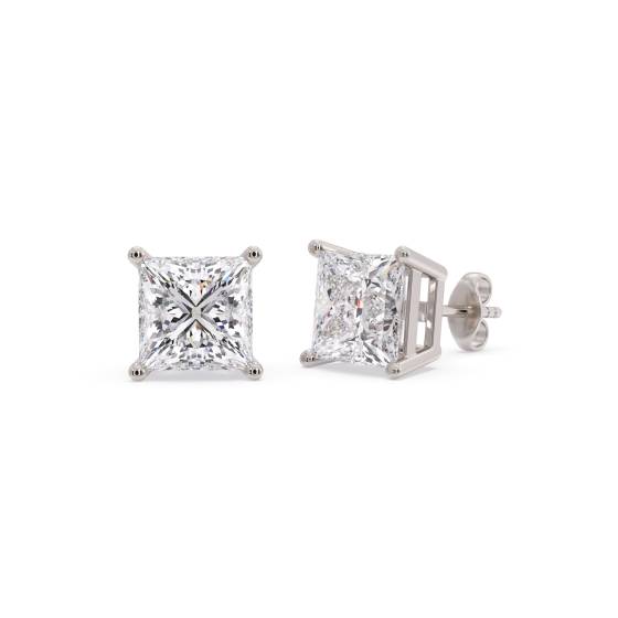 Traditionelle Prinzess-Diamant-Ohrstecker