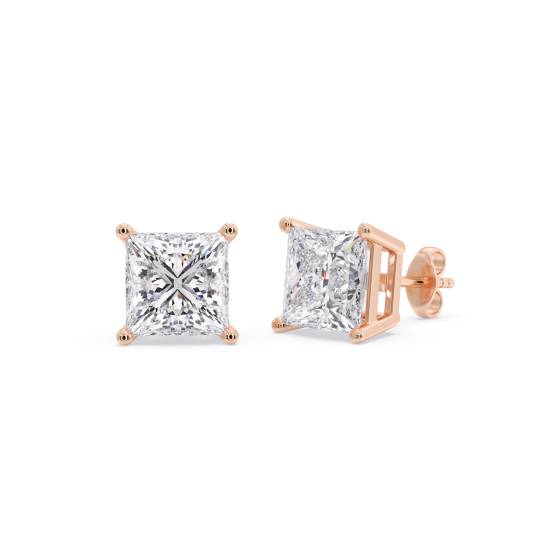 Traditionelle Prinzess-Diamant-Ohrstecker