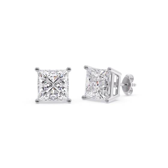 Traditionelle Prinzess-Diamant-Ohrstecker