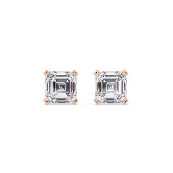 Klassische Asscher-Diamant-Ohrstecker