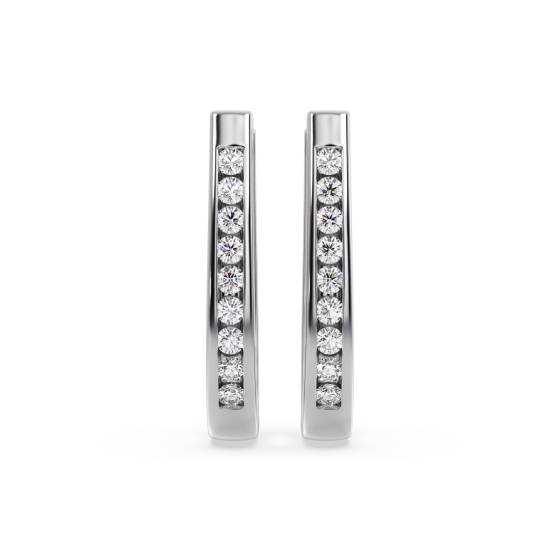 Moderne runde Diamant-Creolen