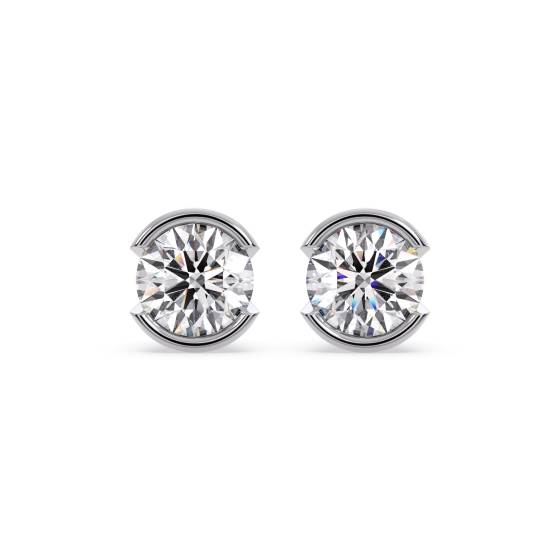 Ohrstecker mit rundem Diamanten
