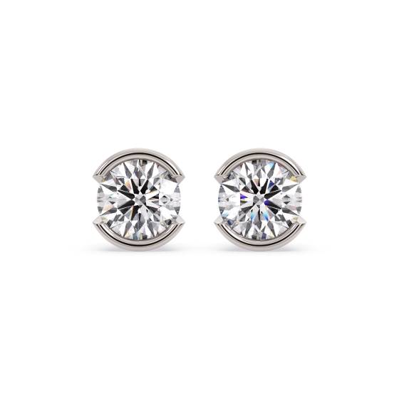 Ohrstecker mit rundem Diamanten