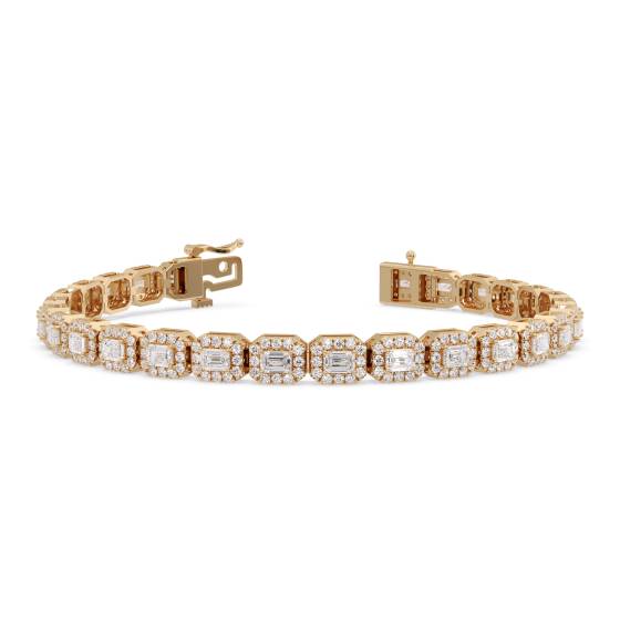 7-Karat-Smaragd-Diamant-Halo-Designerarmband