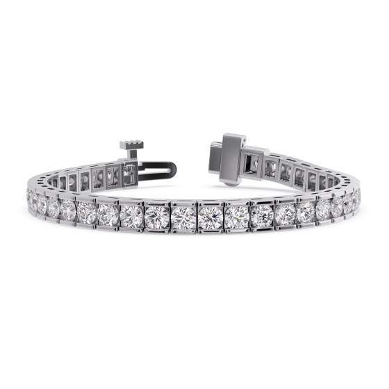 Modernes Tennisarmband mit runden Diamanten