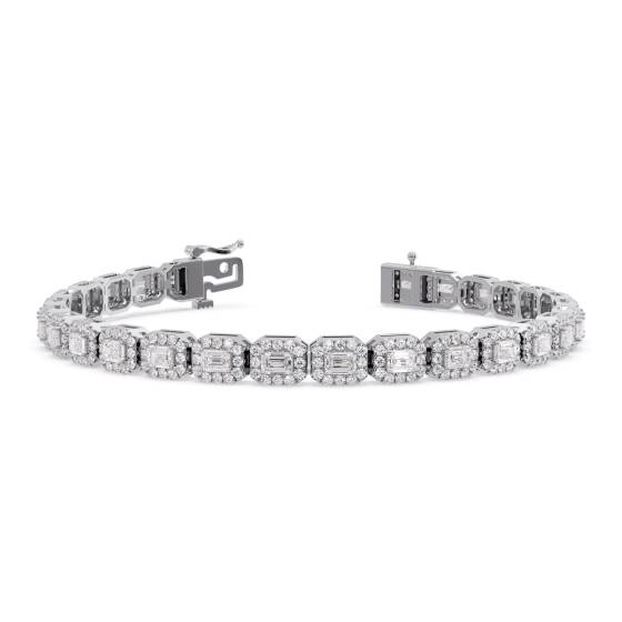 7-Karat-Smaragd-Diamant-Halo-Designerarmband