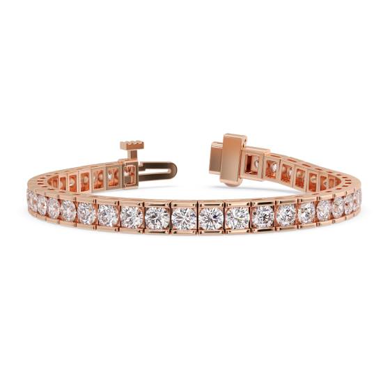 Modernes Tennisarmband mit runden Diamanten
