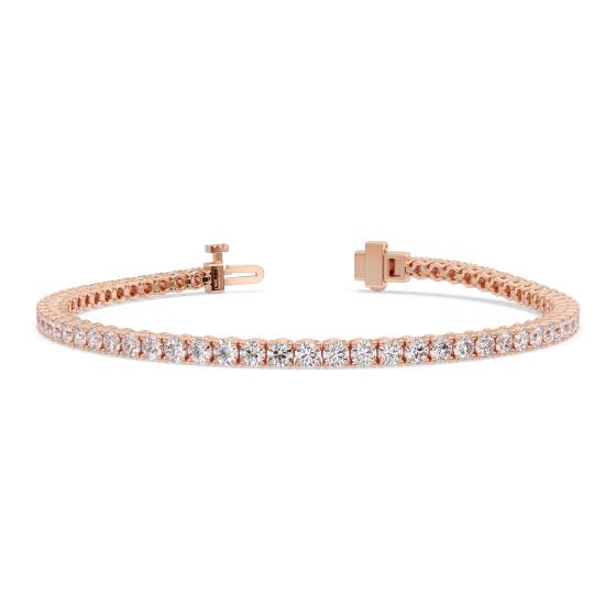 Einzigartiges Tennisarmband mit runden Diamanten