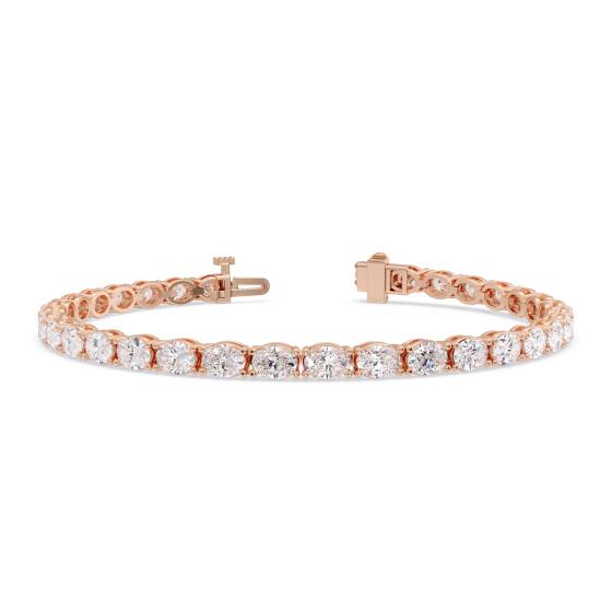 Designer-Armband mit 10 Karat ovalem Diamanten im horizontalen Set