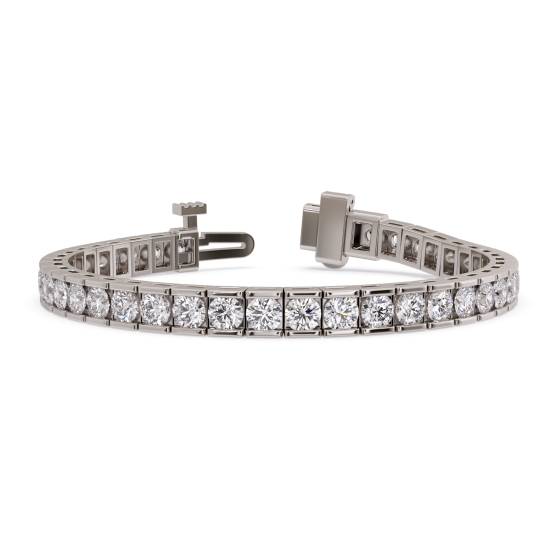 Modernes Tennisarmband mit runden Diamanten