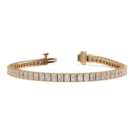Einzigartiges Prinzessinnen-Diamant-Tennisarmband