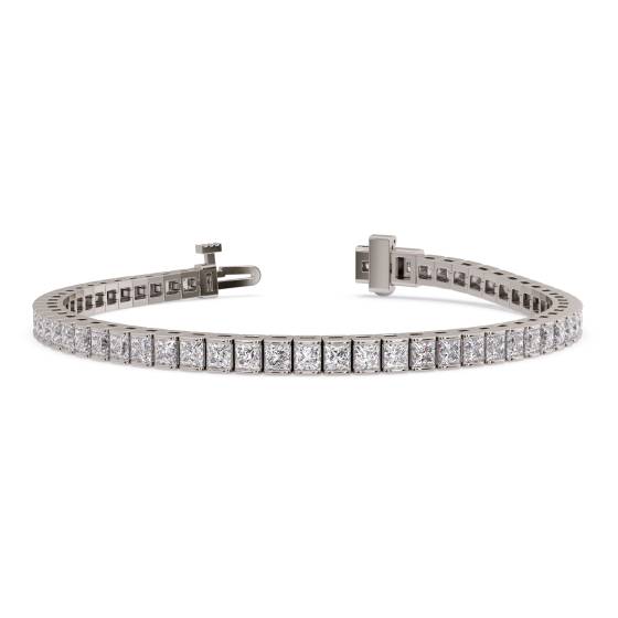 Einzigartiges Prinzessinnen-Diamant-Tennisarmband