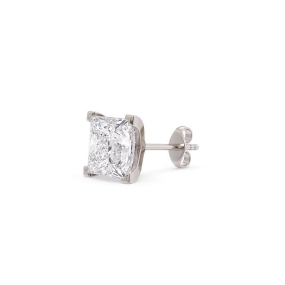 0.15ct VVS1/E Lab Grown Princess Cut Diamond Single Stud Earring in Platinum