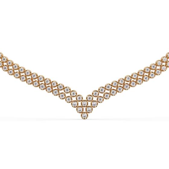Halskette mit rundem, im Labor gezüchtetem Diamanten