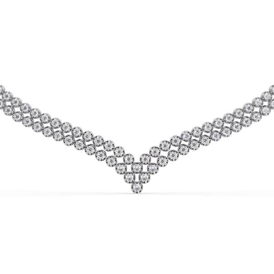 Halskette mit rundem, im Labor gezüchtetem Diamanten