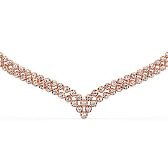 Halskette mit rundem, im Labor gezüchtetem Diamanten