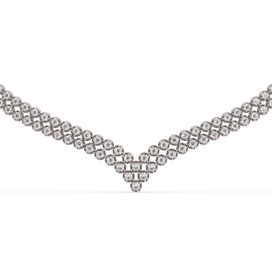 Halskette mit rundem, im Labor gezüchtetem Diamanten