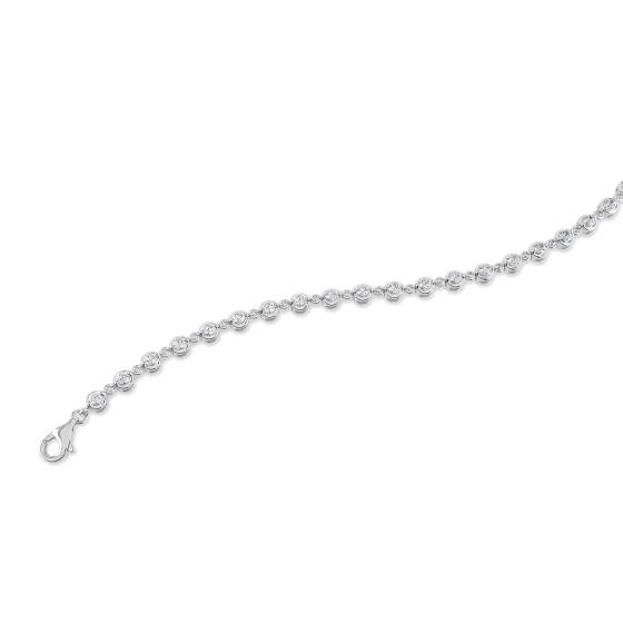 Armband mit 1,66 ct VS/F-G rundem Naturdiamanten, einreihig, abwechselnd