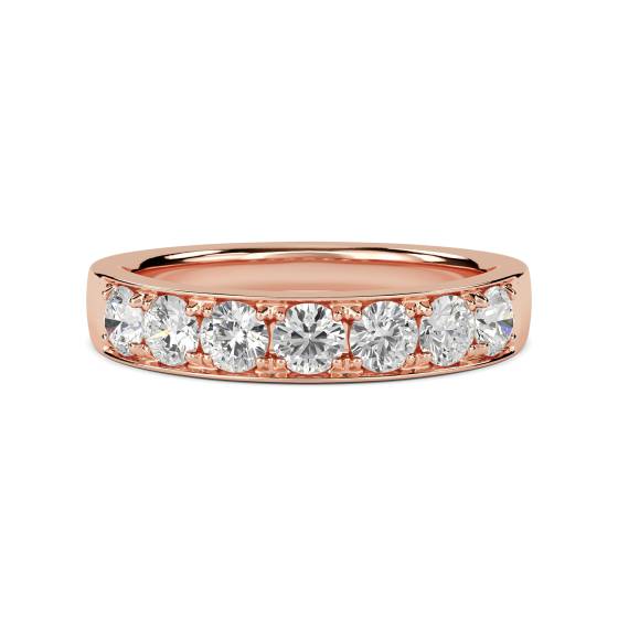 Round Diamond Half Eternity Ring