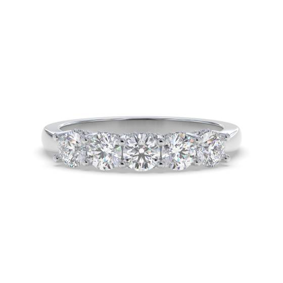 Round Diamond Half Eternity Ring