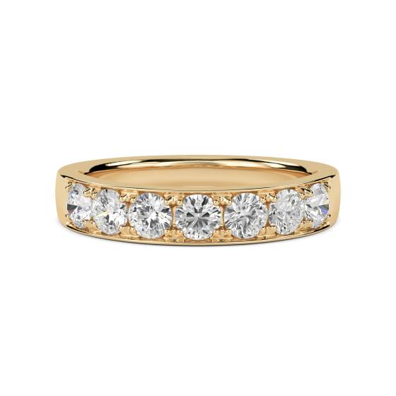 Round Diamond Half Eternity Ring