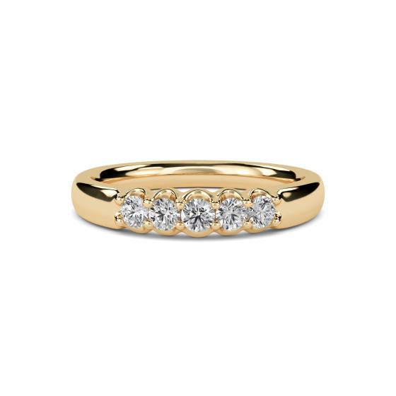 Round Diamond Half Eternity Ring
