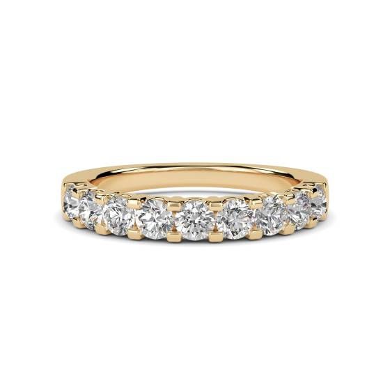 Round Diamond Half Eternity Ring