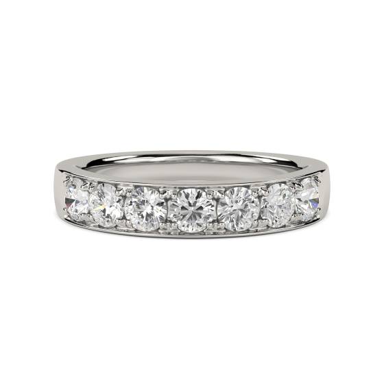 Round Diamond Half Eternity Ring