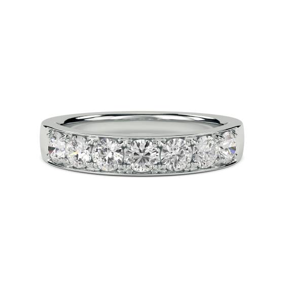 Round Diamond Half Eternity Ring