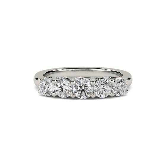 Round Diamond Half Eternity Ring