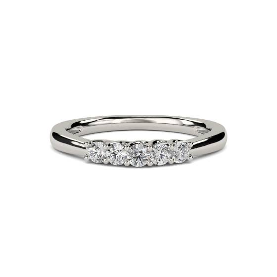 Round Diamond Half Eternity Ring