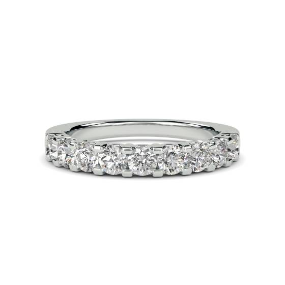 Round Diamond Half Eternity Ring